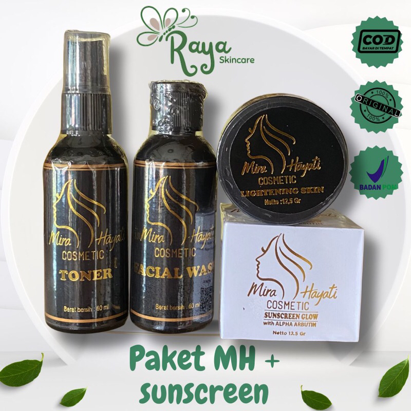 PAKET CREAM MH + SUNSCREEN MIRA HAYATI SKINCARE