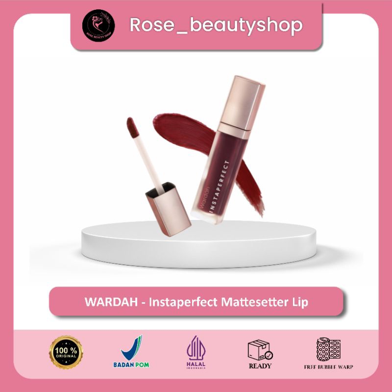 INSTAPERFECT Mattesetter Lip Matte Paint - Lipstik Matte Wardah - (PROMO SANGAT MURAH, LAGI CUCI GUD