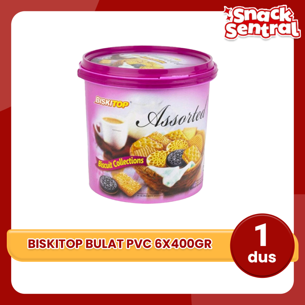 

Biskitop Bulat PVC 6x400gr - 1 Dus