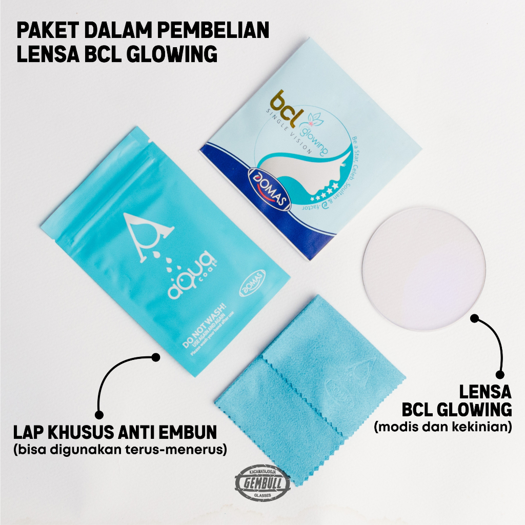 GEMBULLL GLASSES - LENSA BCL GLOWING BLUECROMIC SUDAH ANTI EMBUN PERLINDUNGAN MAKSIMAL