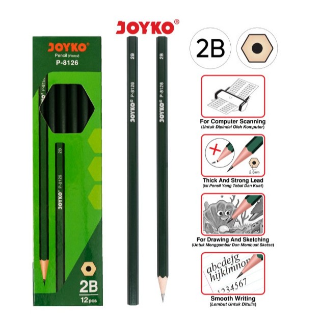 

Pensil Pencil Joyko P-8126 2B 1 Box 12 Pcs