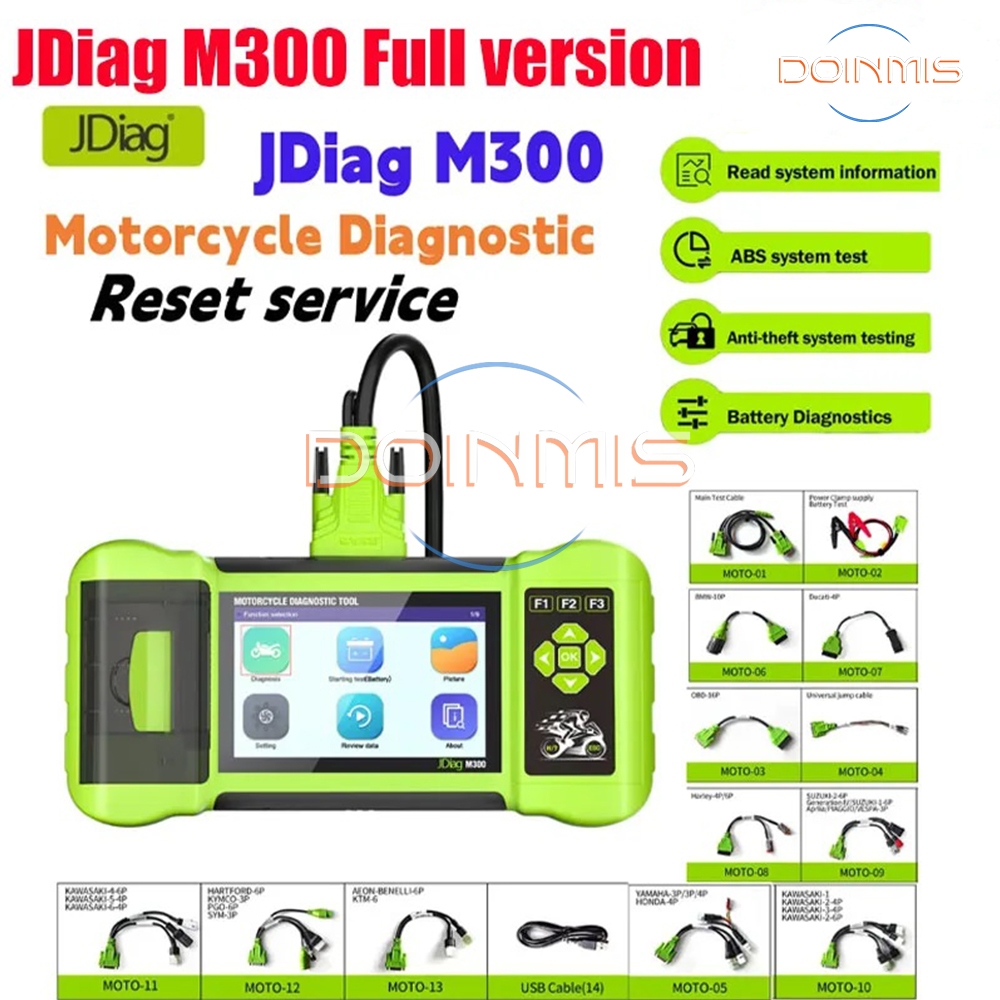 JDiag Motorcycle Scanner M300 Newly Upgraded 2023 New Arrival Support New Models BMW DUCATI HARLEY D