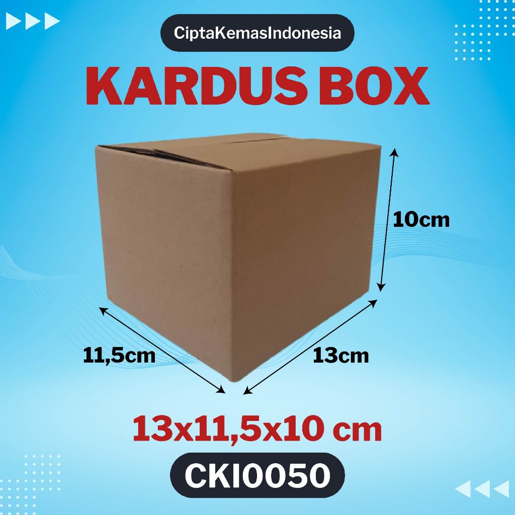 

Kardus Box Die Cut 13x11,5x10 cm Dus Packing Packaging Polos