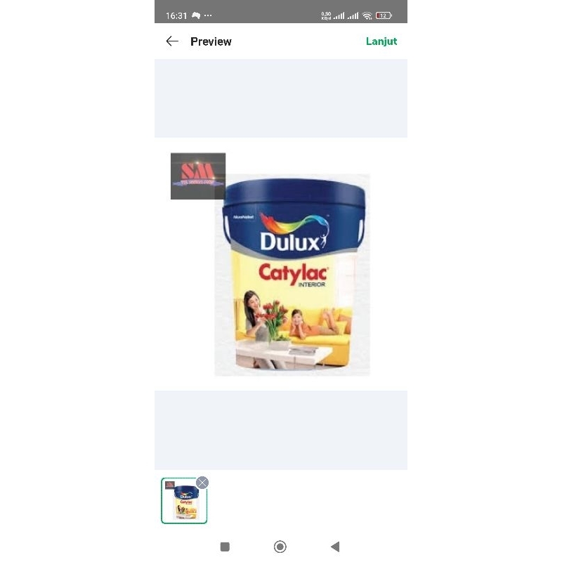 dulux Catylac interior putih 5kg cat tembok