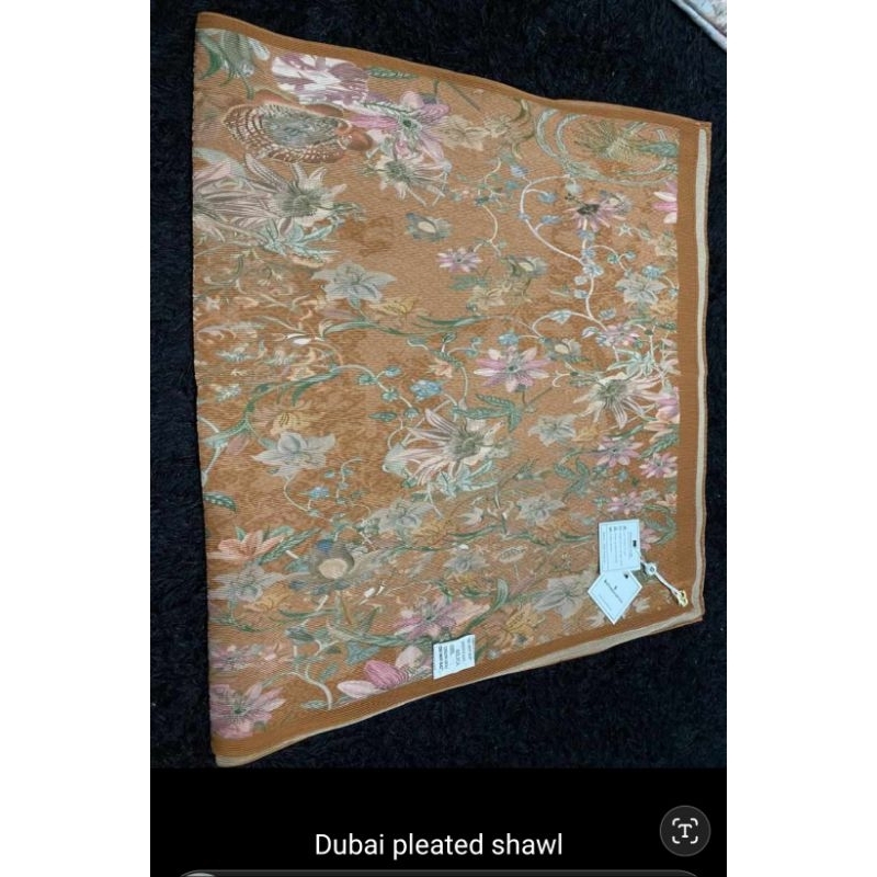 Buttonscarves Dubai Pleated Shawl Series (As Is) - Squash