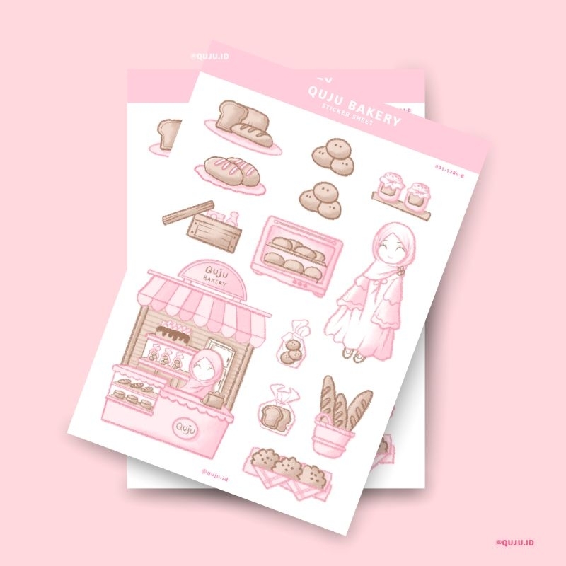 

Quju - Muslimah Bakery Series Vol.4 - Sticker Sheet - Stiker Deco - Stiker lucu