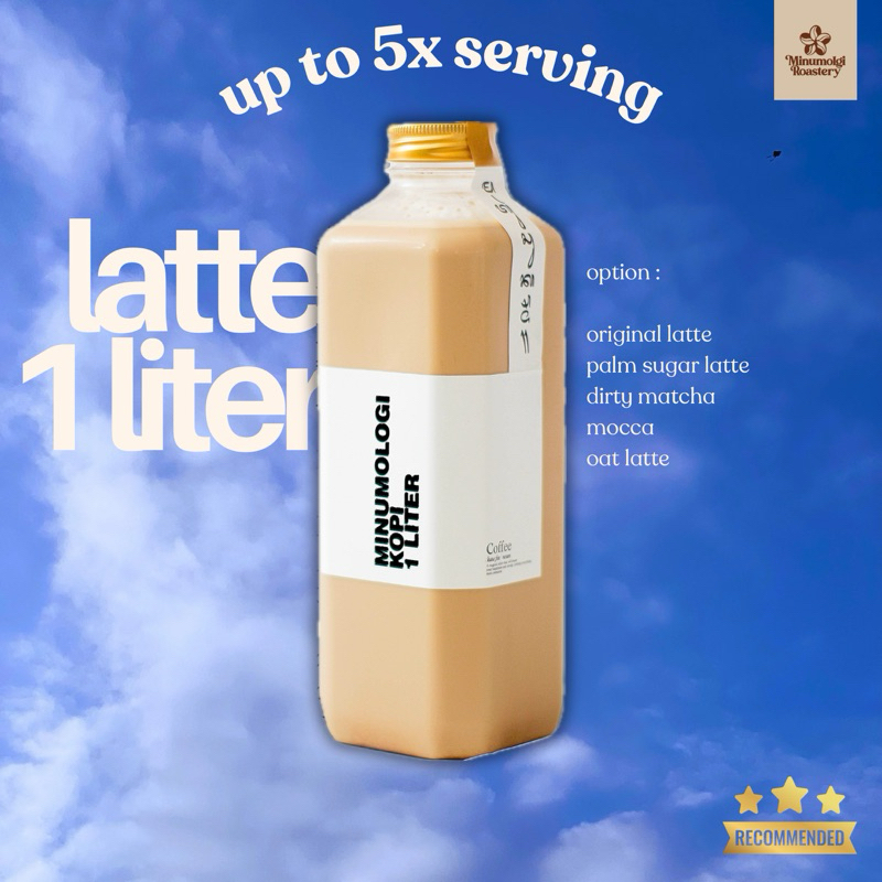 

1 liter kopi susu latte by Minumologi Roastery (Bali area instant only)