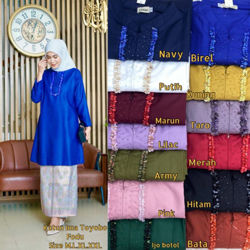 Tunik batu payet kamari