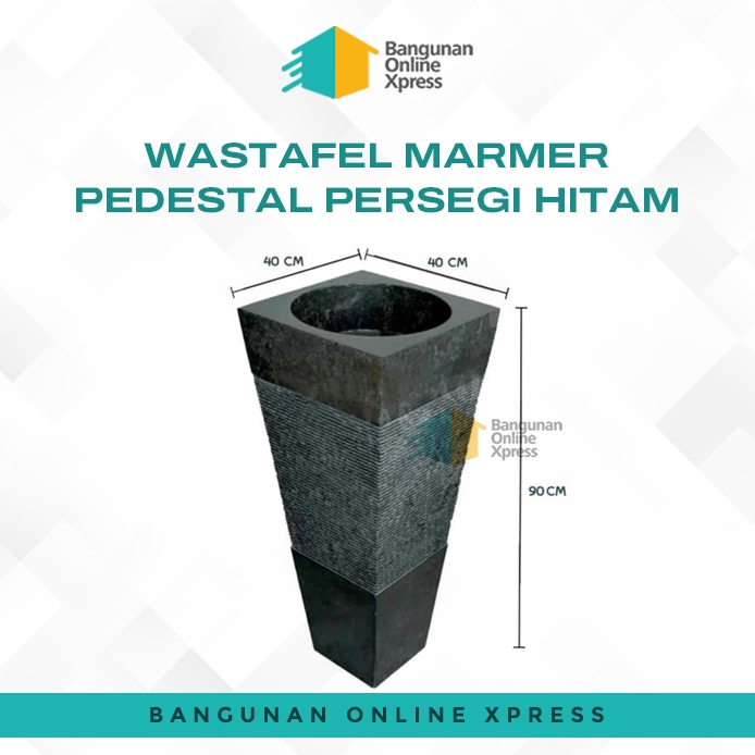 WASTAFEL MARMER PEDESTAL PERSEGI/CONE