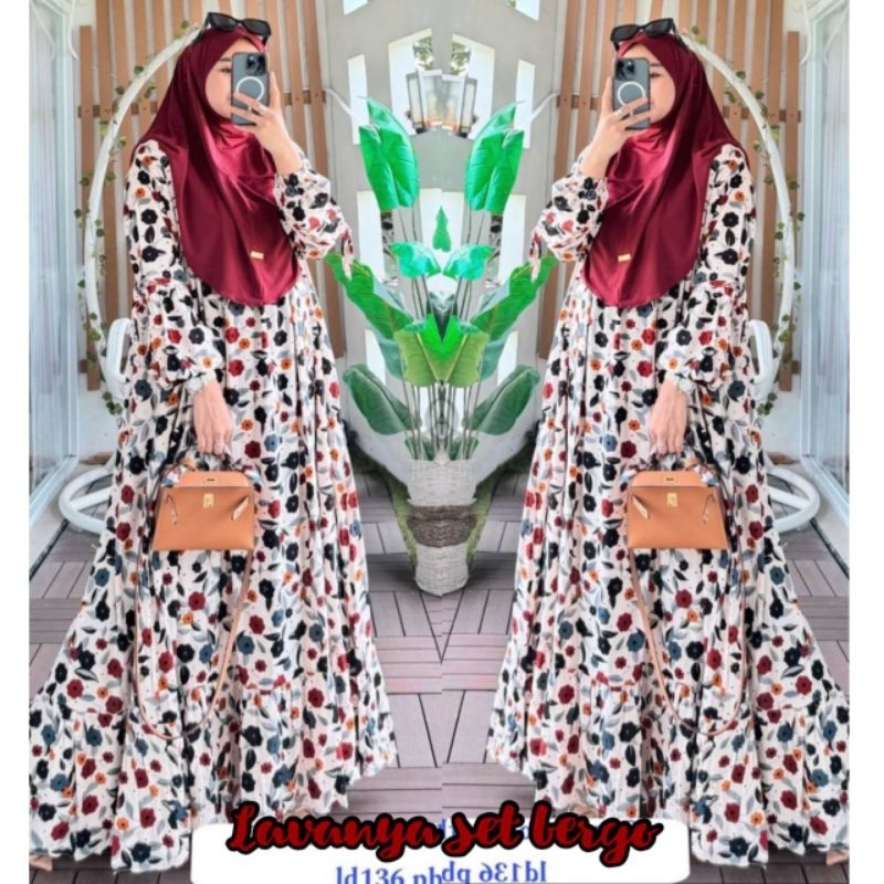 GAMIS SET BERGO / GAMIS RAYON/GAMIS WANITA//GAMIS BUNGA SET BERGO/ALVARO
