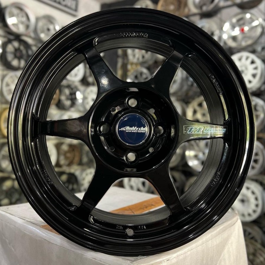 velg P1 racing R15 lebar 6,5 ET 40 velg ring 15 brio mobilio ignis