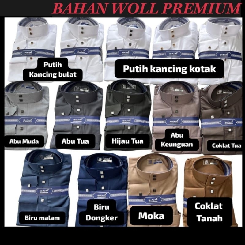 (WOLL) GAMIS AL HARAMAIN WOLL PREMIUM ORI IMPORT MODEL 07 MANSET