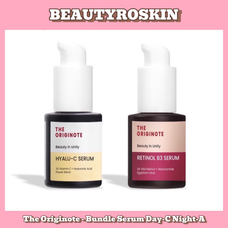 The Originote Day-C Night-A Bundle 2pcs Hyalu-C Serum Retinol B3 Serum