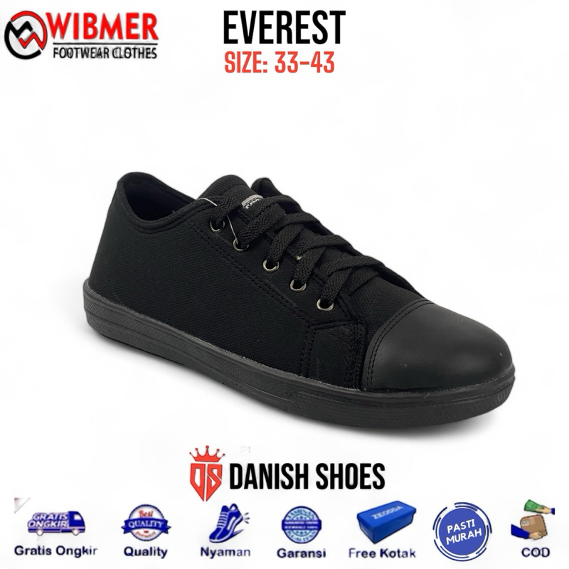 SEPATU LOW BLACK /  SEPATU HITAM POLOS / SEPATU PENDEK HITAM / SEPATU HITAM MURAH BERKUALITAS