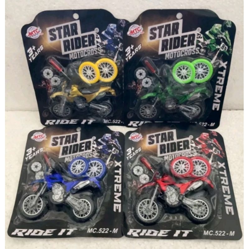 ( BISA COD ) MOTOR TRIL MINIATUR / MOTOR CROS MAINAN (GRATIS 2 RODA DAN OBENG )