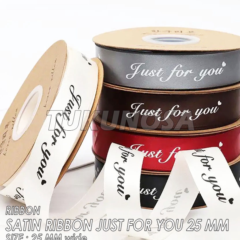 

PRODUCT TERPOPULER PERROLL SATIN RIBBON JUST FOR YOU 25 MM PITA SATIN 25 CM PITA KADO HAMPERS PITA POLYESTER