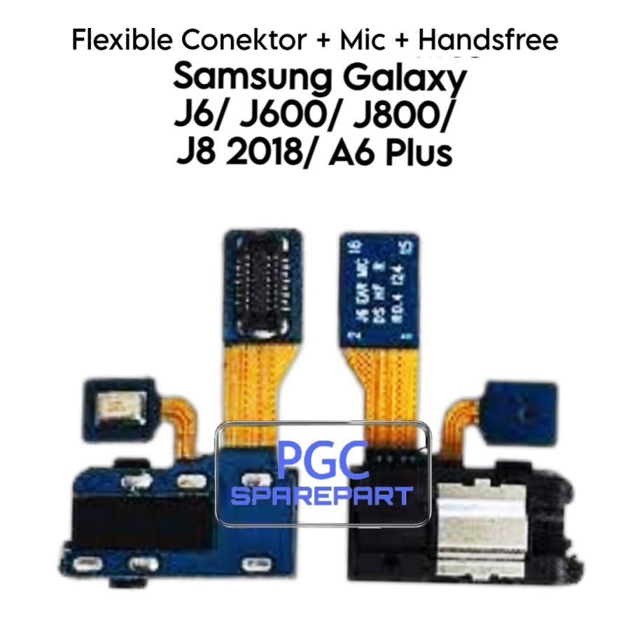 Flexible Konektor Handsfree & Mic Samsung A6 Plus  A6+ 2018  A605 A605F  J600  J6 2018  J810 J810F  