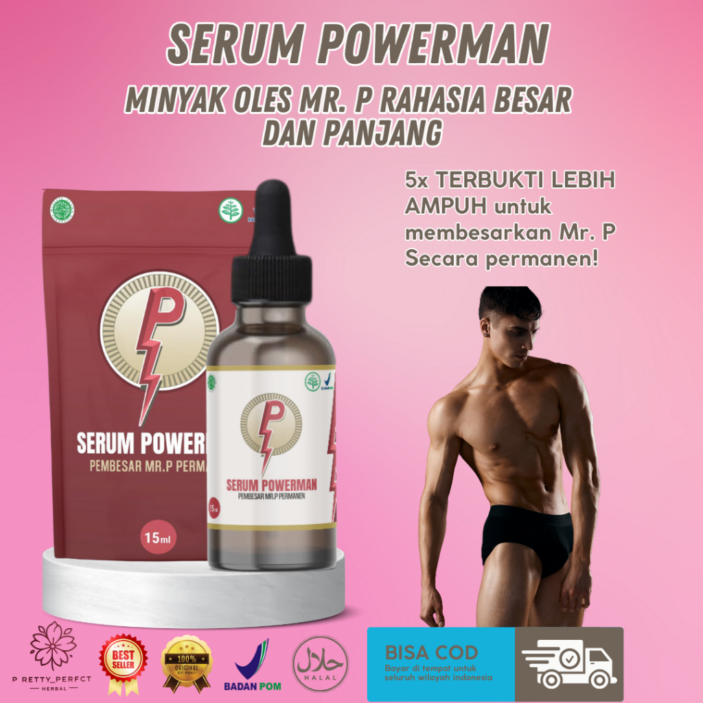 Powerman Multivitamin Suplemen obat pembesar dan panjang Penis MR.P Ampuh Permanen dijamin ampuh BPO