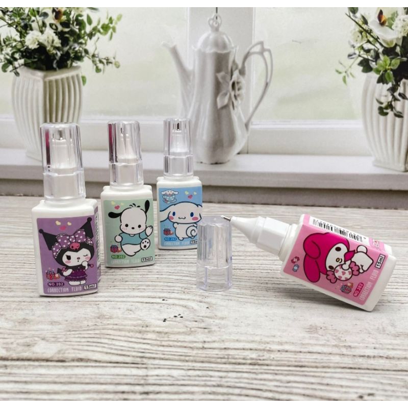 

Tipe X Sanrio Cair 15 ml Correction Tape Sanrio CT-1474 Cortep Kuromi Melody Pocaco Cinamorol