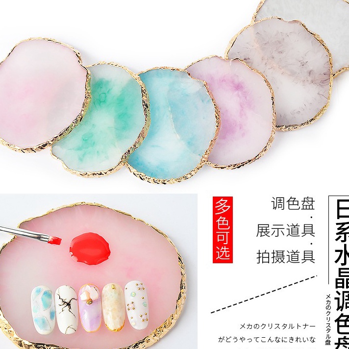 

SPECIAL Nail Art Mixing Palette Palet Nail Art Kerang Multifungsi Display 2 Sisi Wadah Pencampur Warna Kutek UV