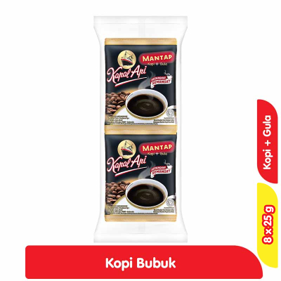 

Kapal Api Mantap Kopi Instan + Gula 8 x 25 g