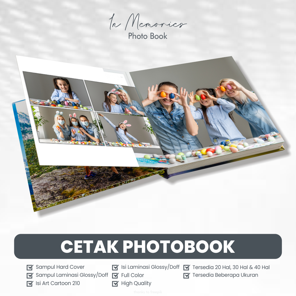 Cetak Photobook Jilid Hardcover Tersedia Berbagai Macam Ukuran - Album Foto