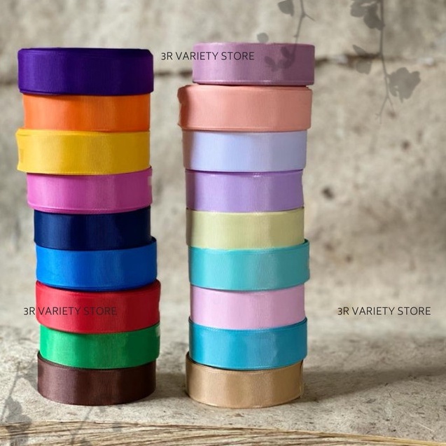 

MURAH MERIAH GROSIR 1 roll Pita Grossgrain 1 inch 25 cm Ribbon 25 yard 22 meter