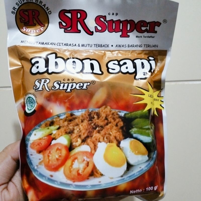 

Abon Sapi cap SR Super 100gr