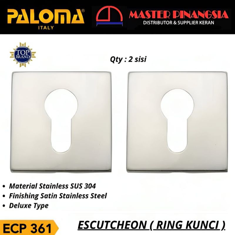 PALOMA ECP 361 Escutcheon Ring Kunci Penutup Cylinder Silinder Anak Kunci Pintu Rumah Stainless SUS 