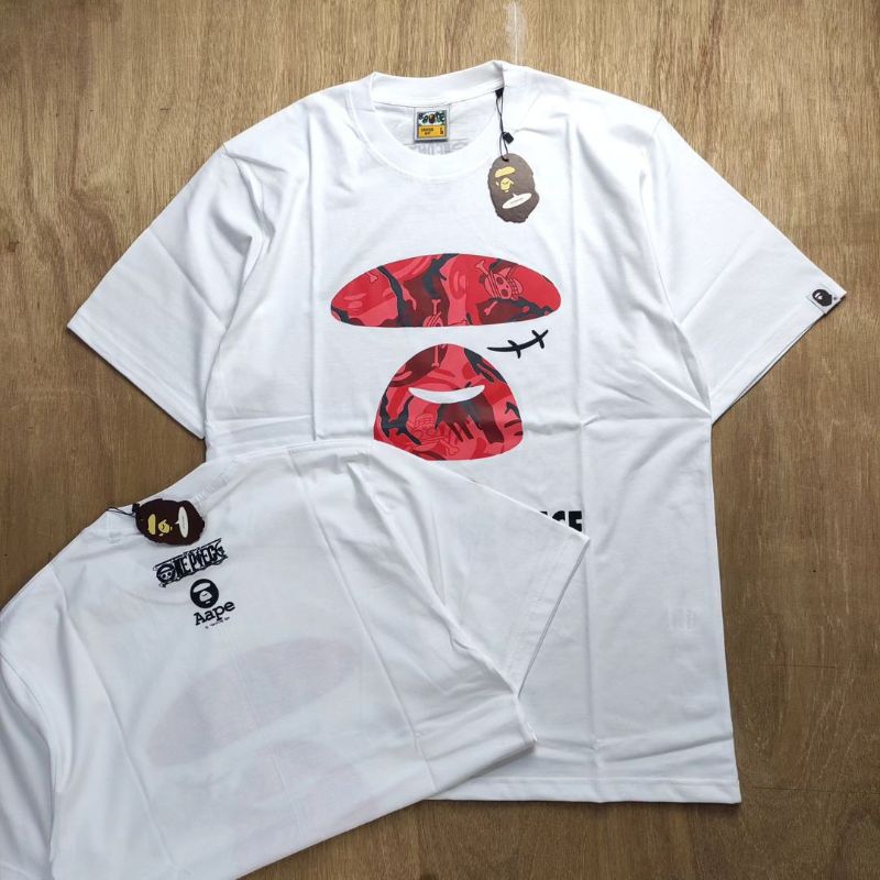 KAOS BAPE A BATHING APE ONE PIECE PRINTED WHITE PREMIUM FULLTAG