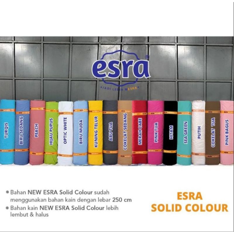 Kain Sprei Meteran Bahan Katun CVC Premium Motif Polosan Esra