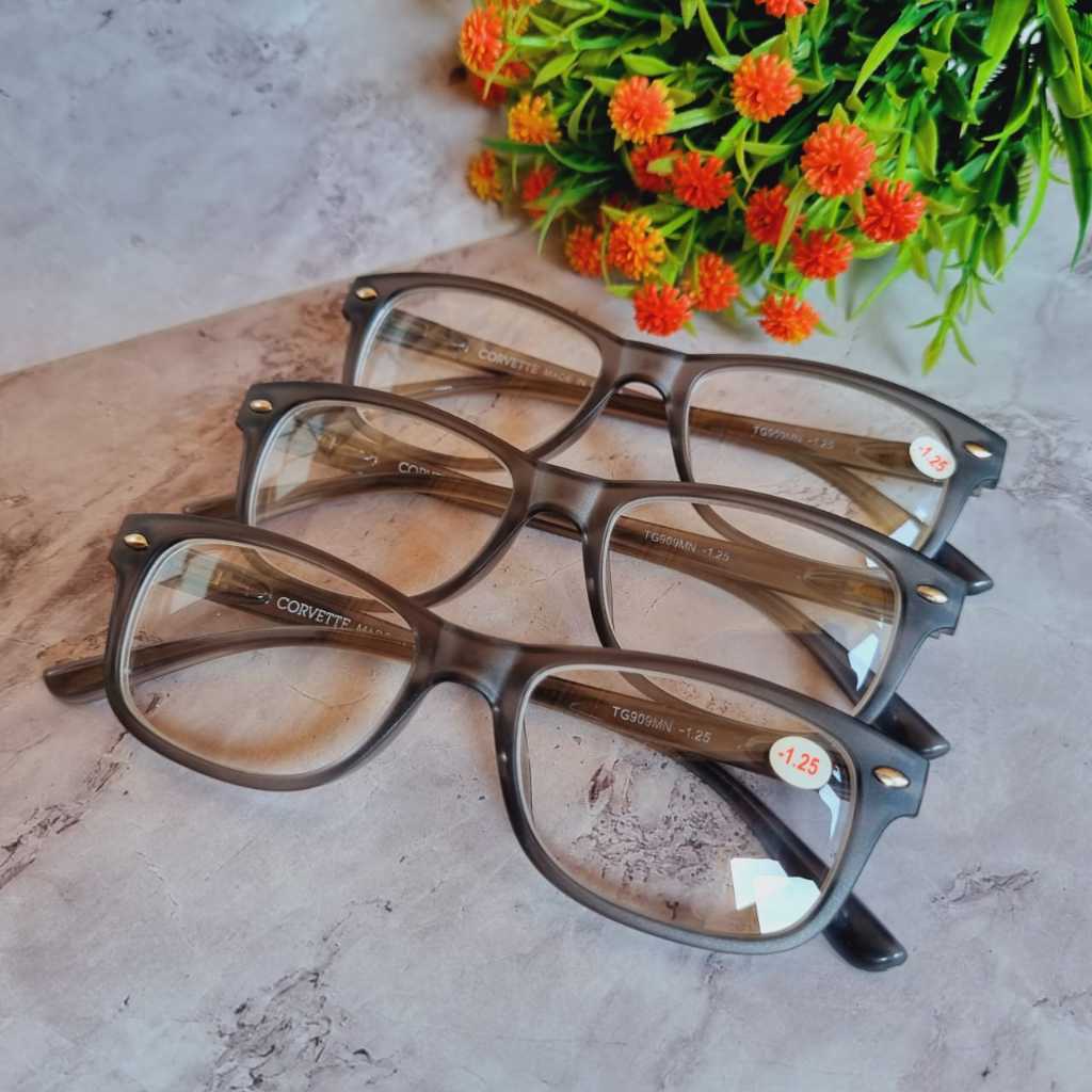 Kacamata Minus  TG909. Untuk Wanita Pria Kaca Mata Optik Minus -0.50/0.75/1.00/1.25/1.50/1.75/2.00/2