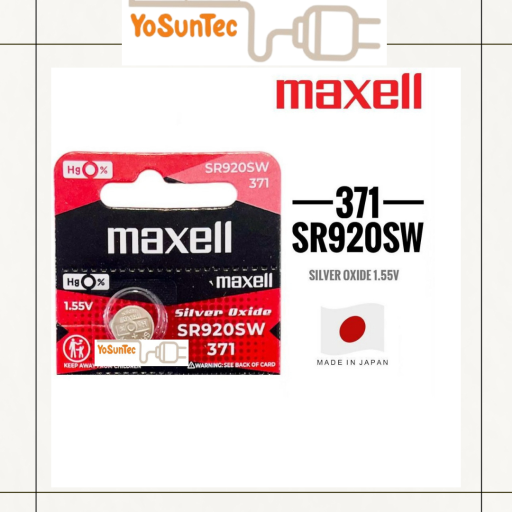 Baterai Maxell 371 SR920SW Original Maxell 371 Maxell 920 Original Jam Tangan