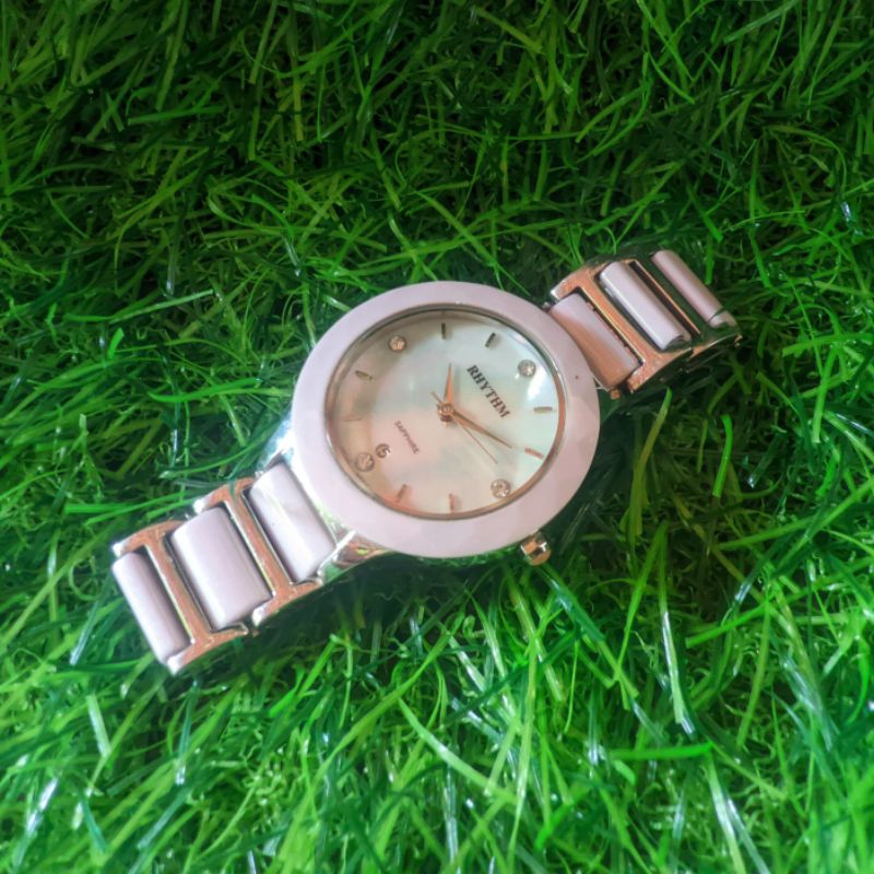 Jam Tangan Wanita Rhythm F1206T Second Minus Batre