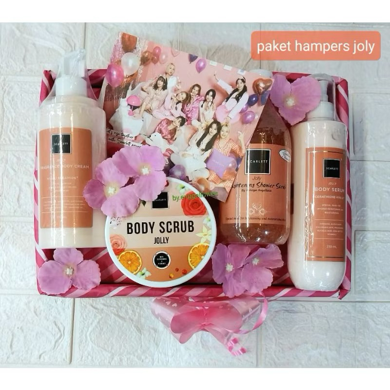 (BISA COD) HAMPERS SCARLETT/PAKET SCARLETT/KADO ULANG TAHUN/HAMPERS WISUDA/PAKET SCARLET 2ITEM