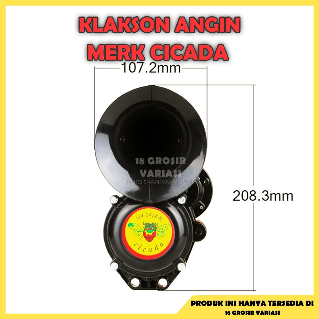 KLAKSON VOLVO SCANIA MERK CICADA 12V/24V KLAKSON ANGIN