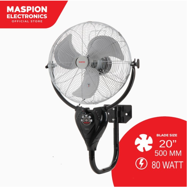 Maspion Kipas Angin Dinding 20" Besi Remote Power Fan PW 2002RC PW2002