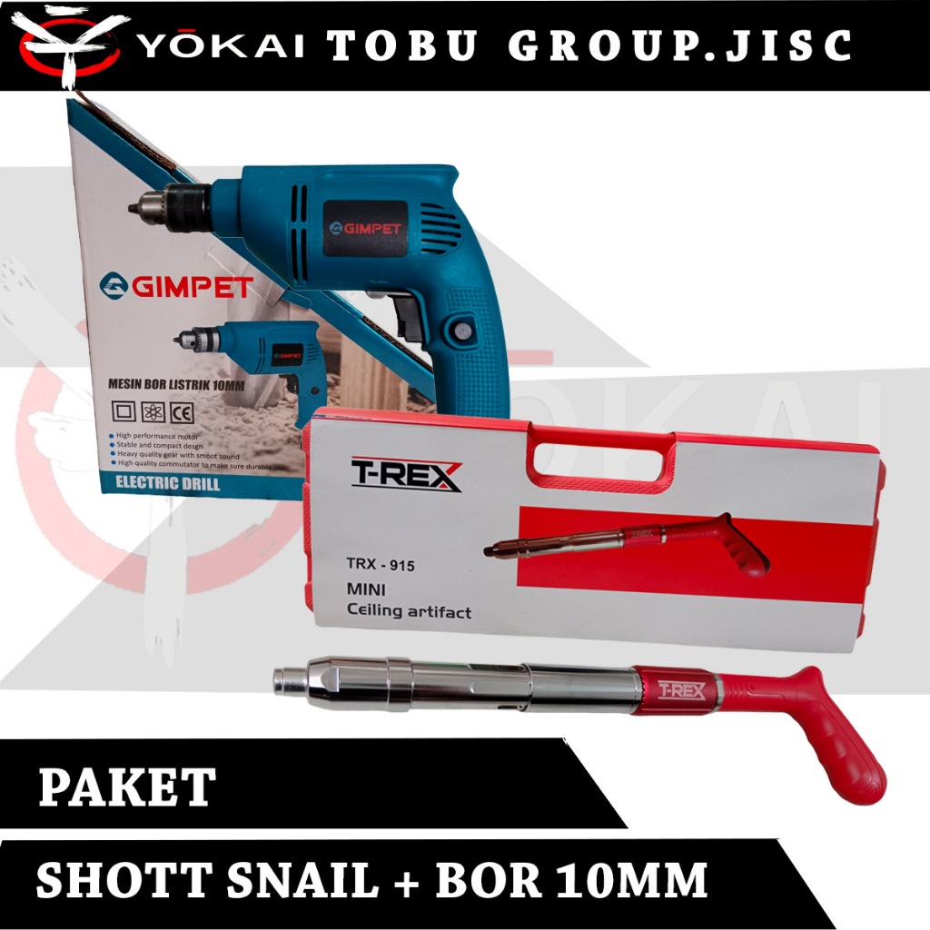 Paket Hemat Ramset Trex + Bor Gimpet 10mm Alat Paku Tembak Beton Bor 10mm Murah