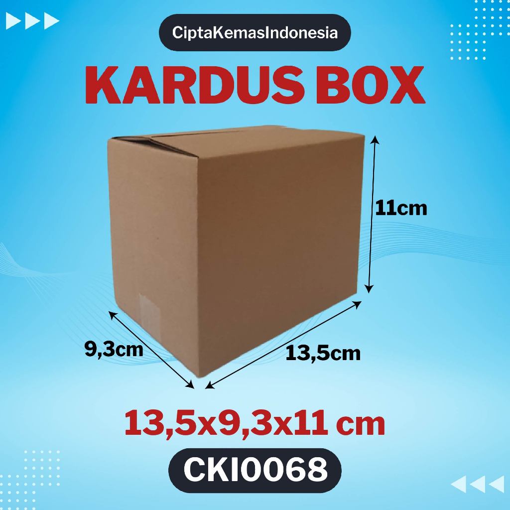 

Kardus Box Die Cut 13,5x9,3x11 cm Dus Packing Packaging Polos