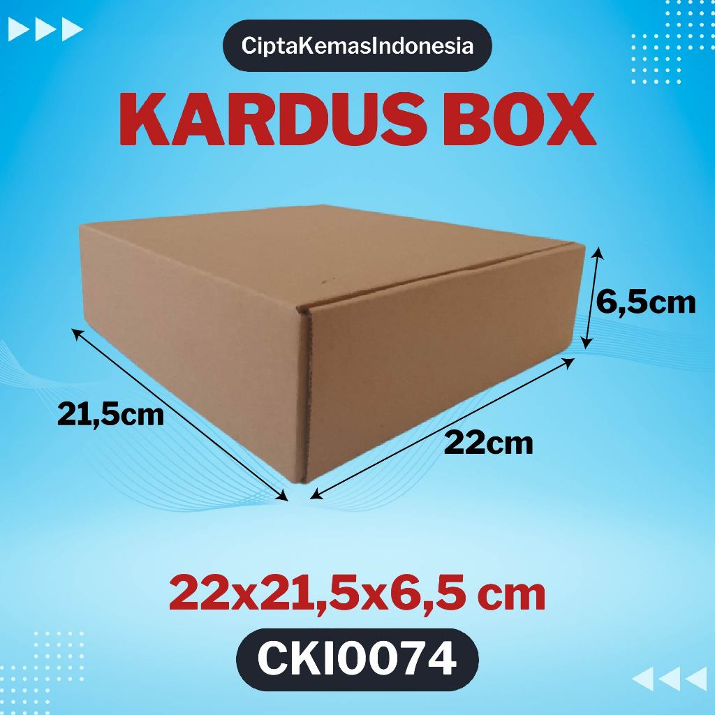 

Kardus Box Die Cut 22x21,5x6,5 cm Dus Packing Packaging Polos
