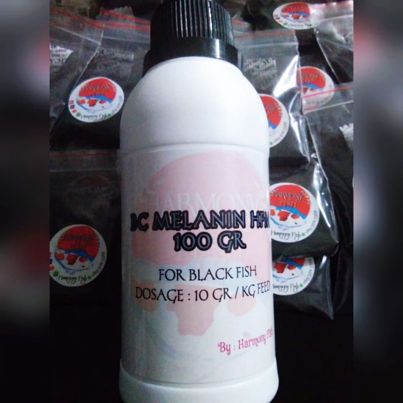 BC MELANIN HFM 1KG 1 KG BUBUK POWDER Vitamin Pigmen Warna Hitam Black Color Ikan Hias Koi Koki Chann