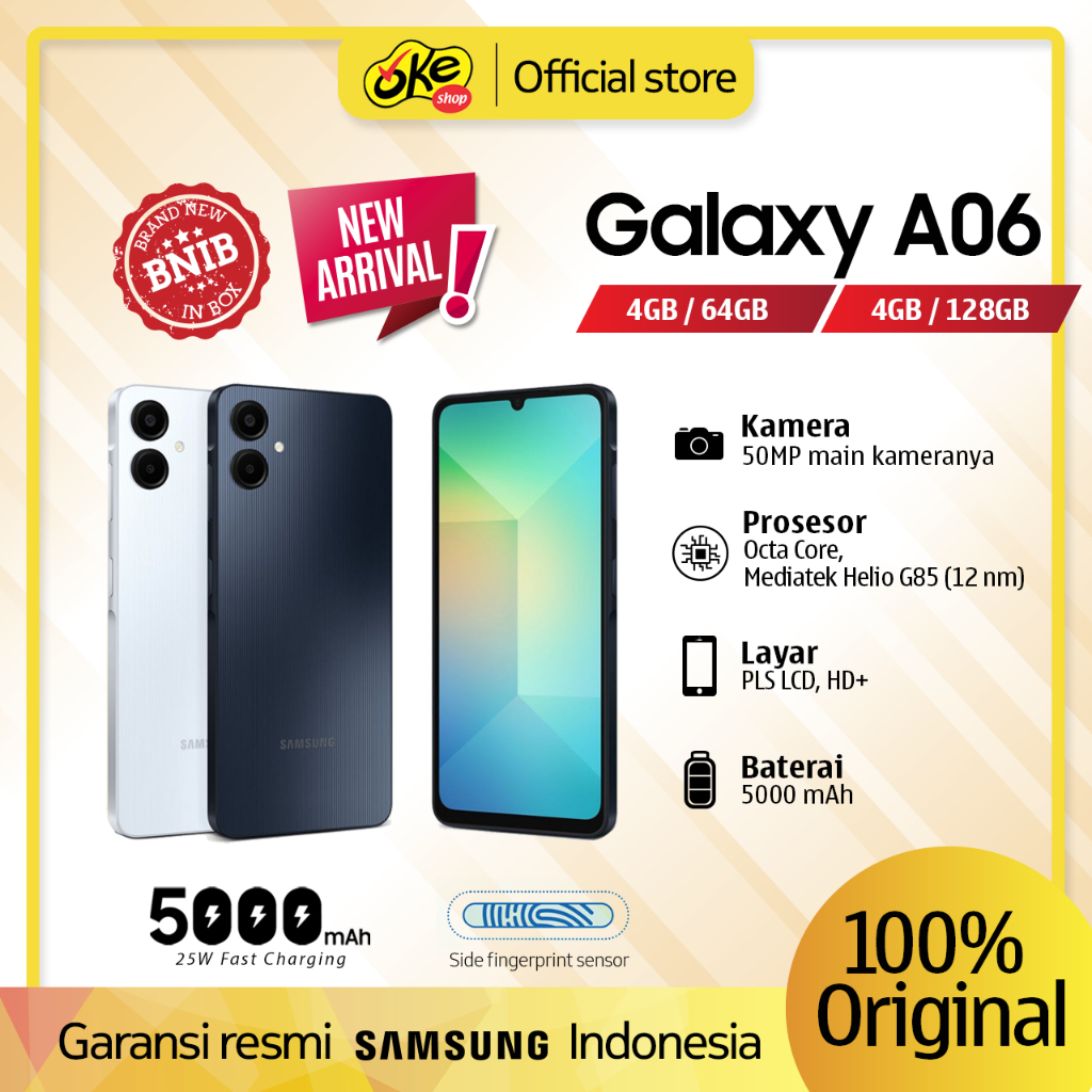 Samsung Galaxy  A06 4/64GB | 4/128GB Garansi Resmi