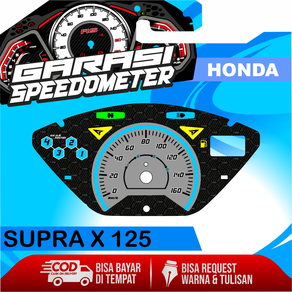 PAPAN SPEEDOMETER CUSTOM HONDA SUPRA X 125