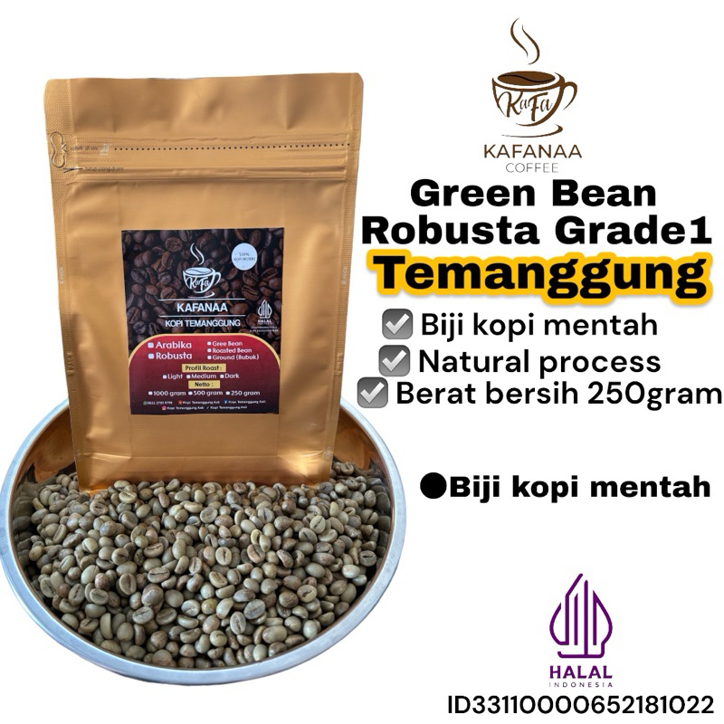 

kopi robusta temanggung grade 1 biji kopi mentah 250gram