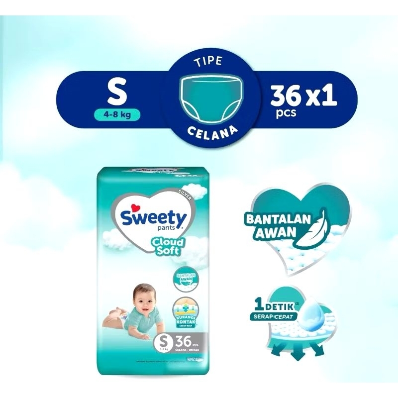 Popok Sweety Silver S Pants