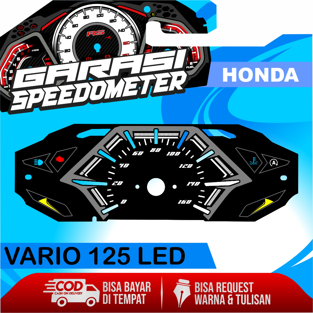 PAPAN SPEEDOMETER CUSTOM VARIO 125 LED