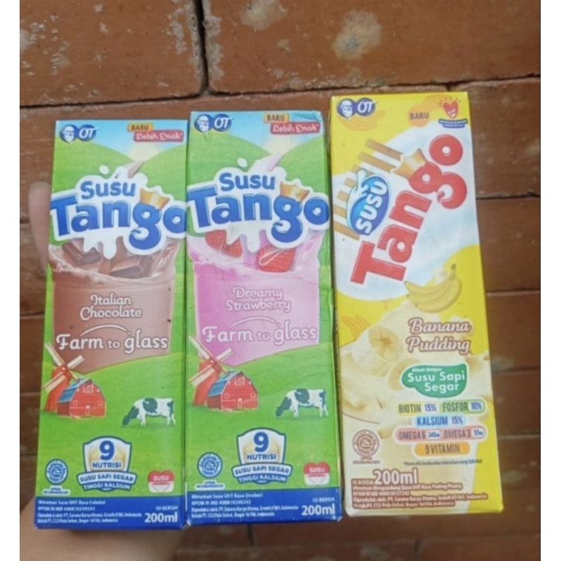 

Susu Tango 200 Ml Kartonan isi 24 Pcs