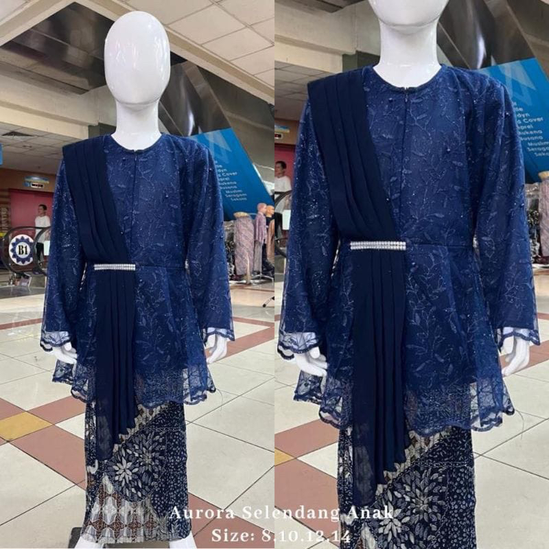 Setelan Kebaya Selendang Anak / Kebaya Anak Tille Modern / Kebaya Wisuda Anak Sd / Kebaya Kartini An