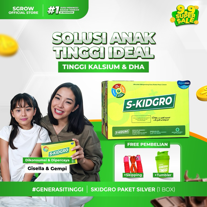 

S-KIDGRO Susu Peninggi Badan Terbaik Untuk Anak - 1 BOX