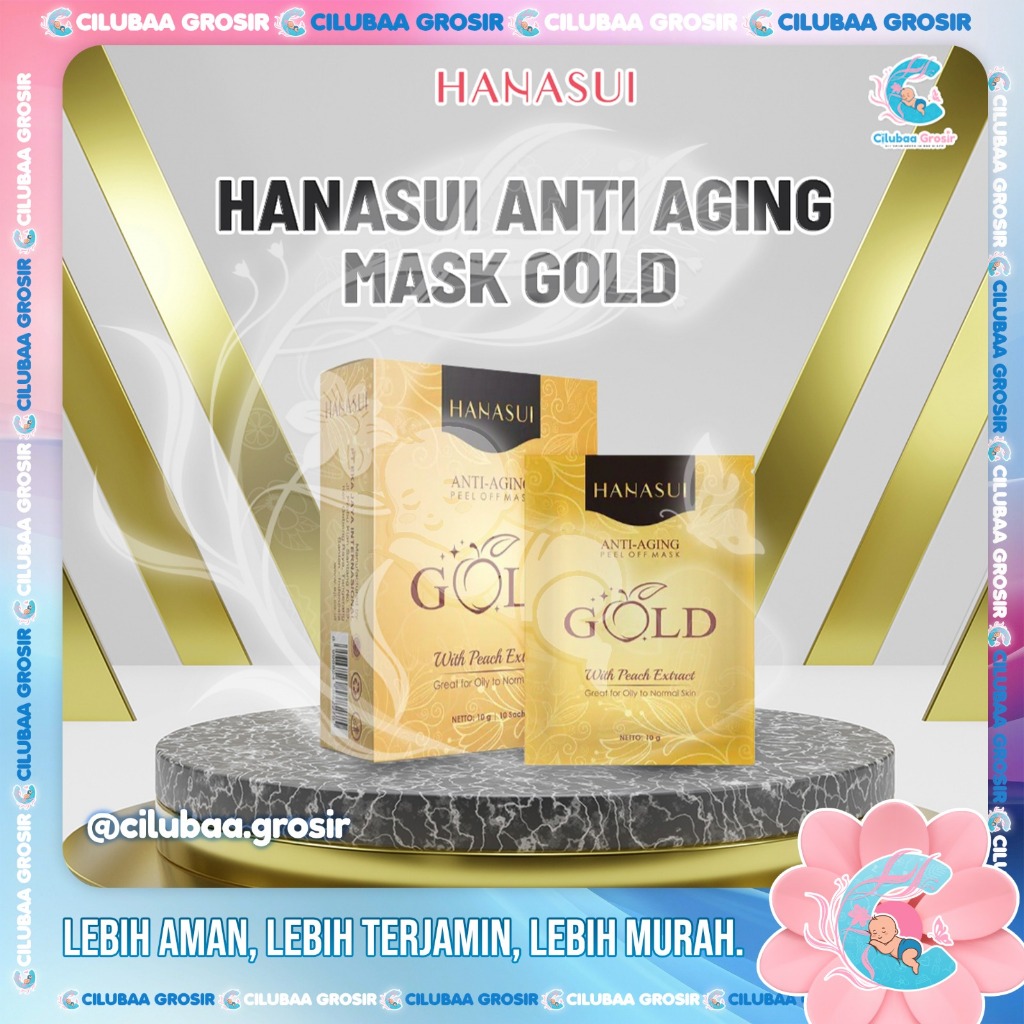 HANASUI Anti Aging Peel Of Mask GOLD 10gr || Masker Hanasui Naturgo